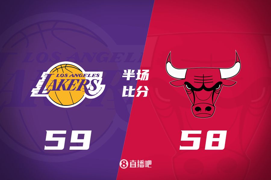 文森特壓哨三分&詹姆斯10+5+7！湖人半場(chǎng)反超公牛1分